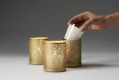 Ljushållare Duni Bliss Guld 100x80mm