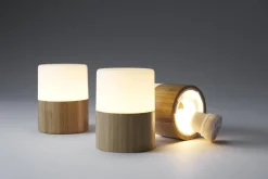 Ljushållare LED Duni Bright Bambu 105x75mm