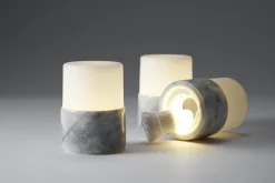 Ljushållare LED Duni Bright Marmor 105x75mm