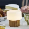 Ljushållare LED Duni Sister Bambu 110x110mm