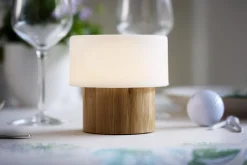 Ljushållare LED Duni Sister Bambu 110x110mm