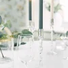 Ljusstake Dorre Glas med silvertopp 27cm