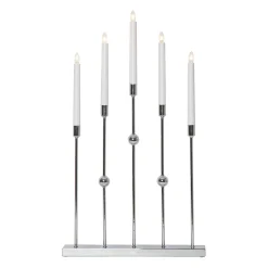 Ljusstake Star Trading Gustavo 5 Ljus Metall Krom