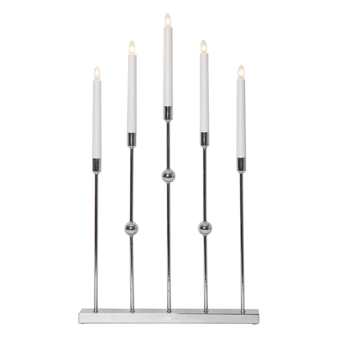 Ljusstake Star Trading Gustavo 5 Ljus Metall Krom