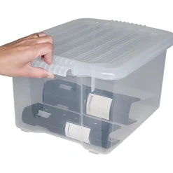 Lock Till Förvaringslåda 55L Transparent