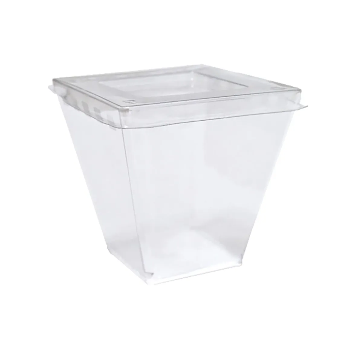 Lock Till Plastbägare Fyrkantig Victoria PS Klar Till 210ml