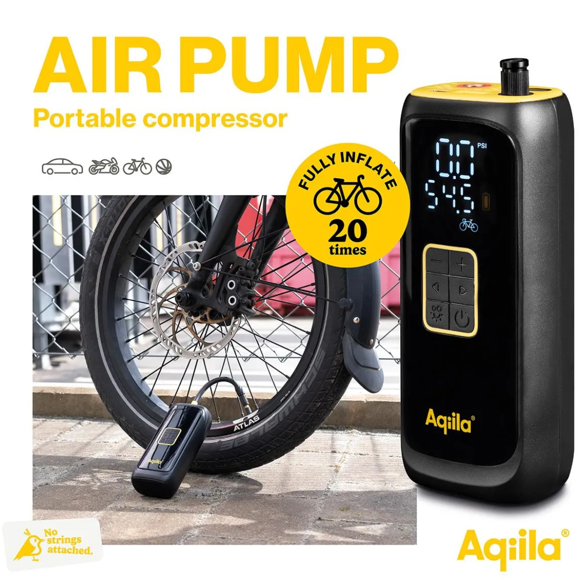Luftpump Aqiila Airbird C4 Batteridriven