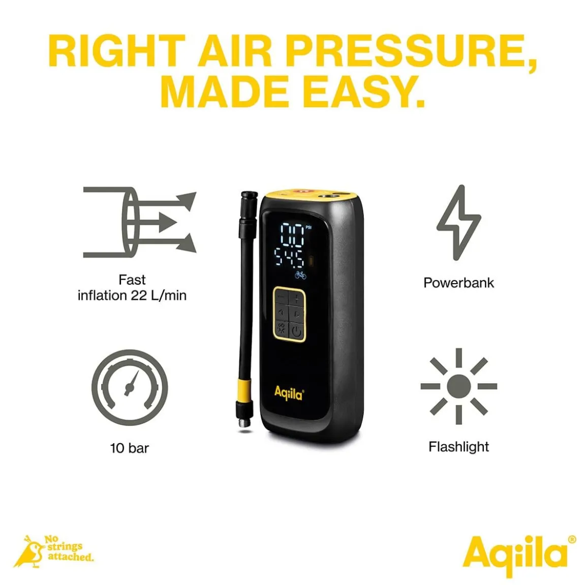Luftpump Aqiila Airbird C4 Batteridriven