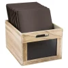 Menybox Securit Med Griffeltavla Brun 21x35x28,3cm