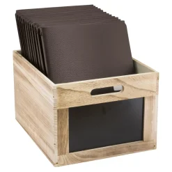 Menybox Securit Med Griffeltavla Brun 21x35x28,3cm