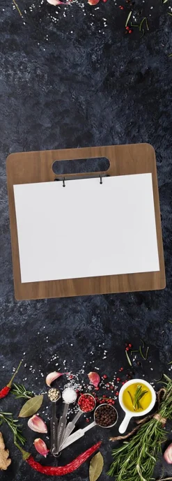 Menyhållare Securit Walnut Handtag A4