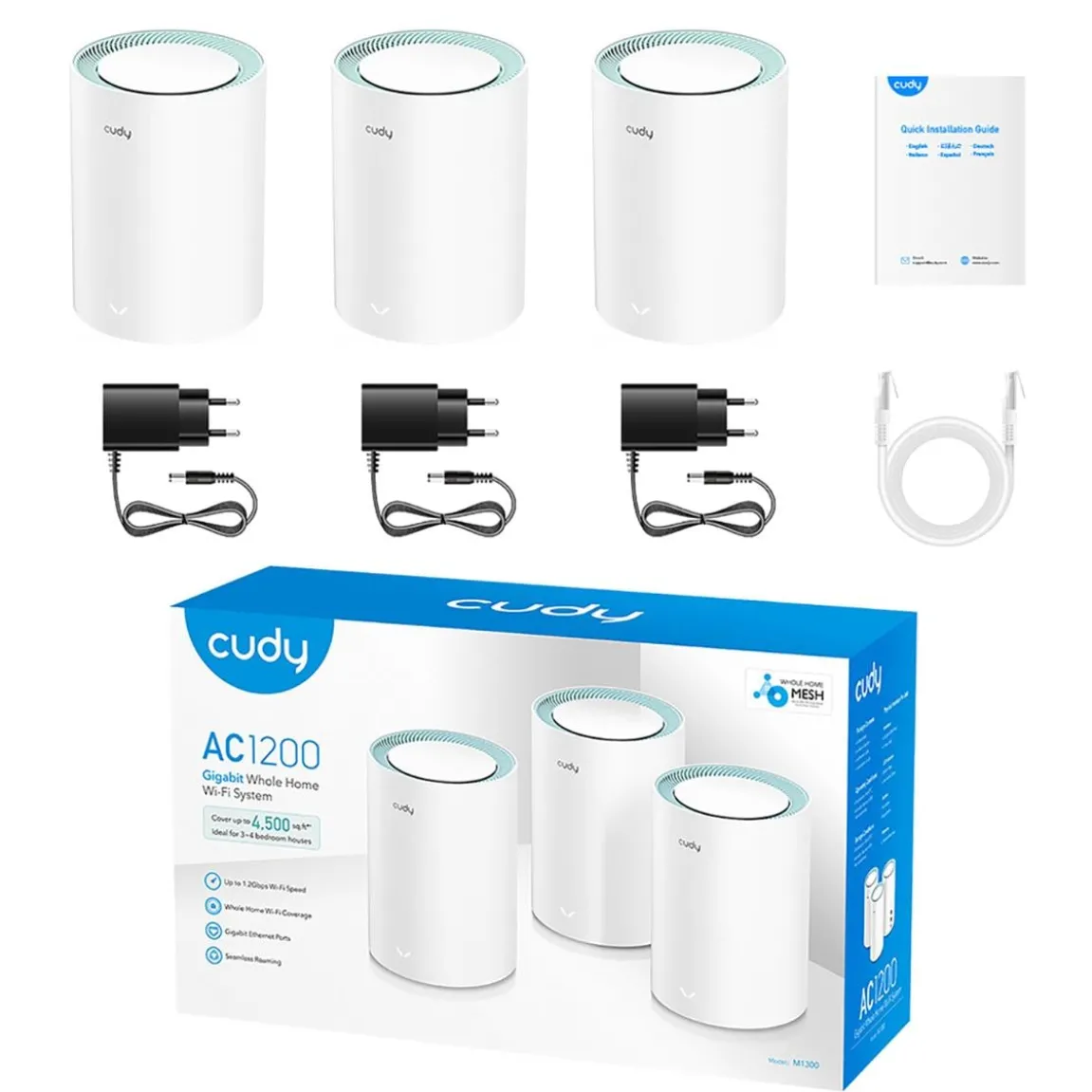 Mesh Solution Cudy M1300 AC1200 Gigabit