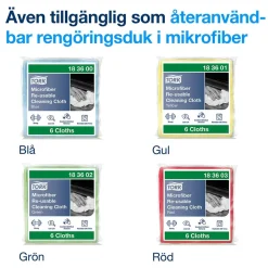 Mikrofiberduk Tork Engångs Vit 29,5x34cm