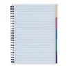 Ämnesblock Bantex 5-Flik Linjerat A5 70g