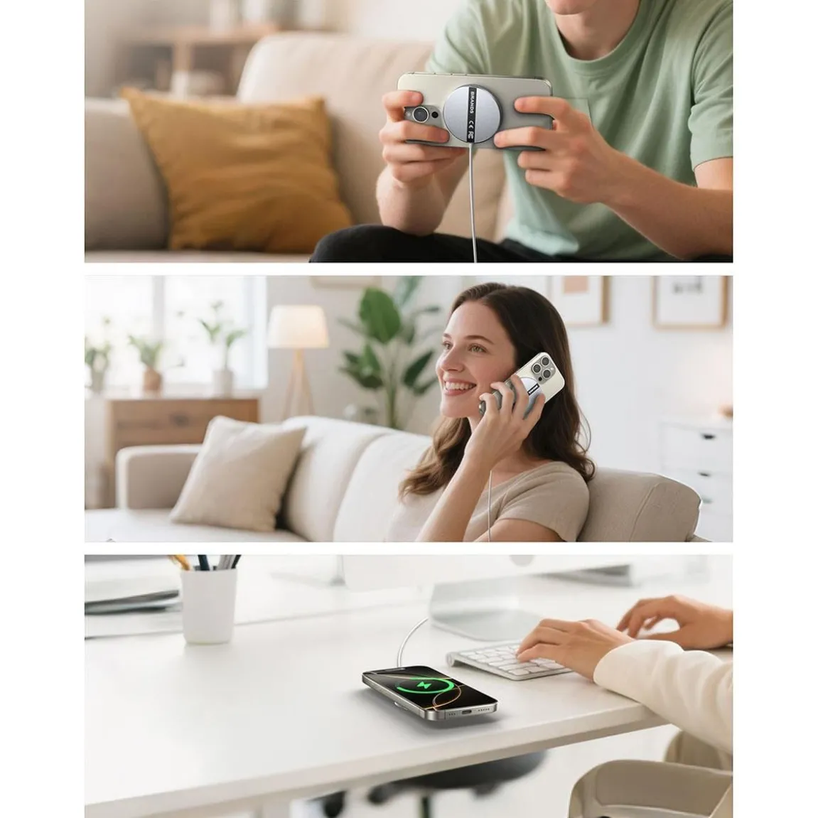 Mobilladdare Gear Trådlös Qi2 Snabbladdning 15W
