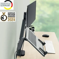 Monitorarm Leitz Ergo Dubbel & Laptop-Stativ
