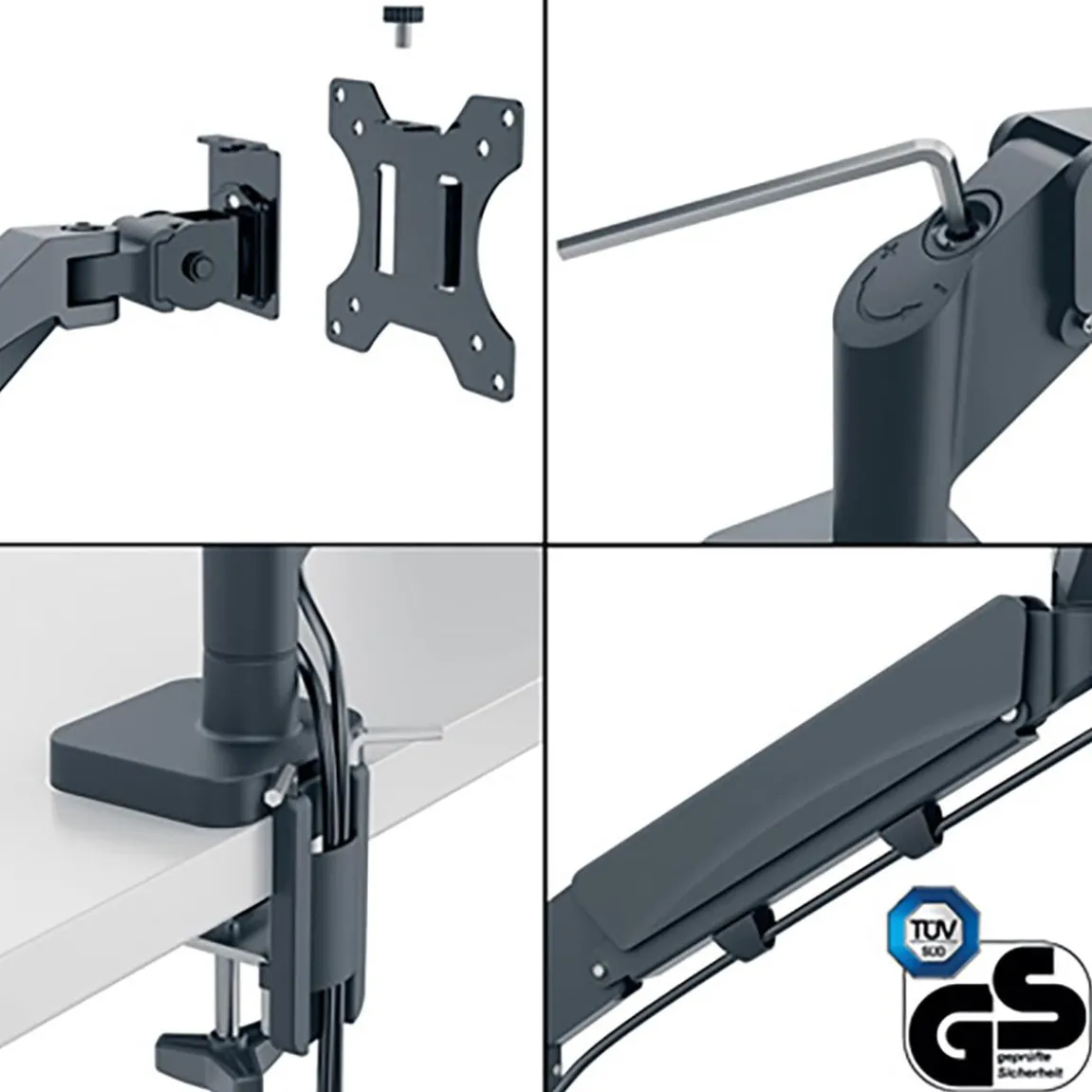 Monitorarm Leitz Ergo Dubbel & Laptop-Stativ