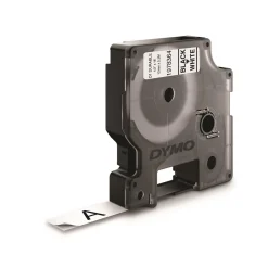 Märkband Dymo D1 Durable extra stark Svart/Vit 12mm