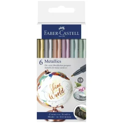 Märkpenna Faber-Castell Metallics Marker 6 Färger 1,5mm