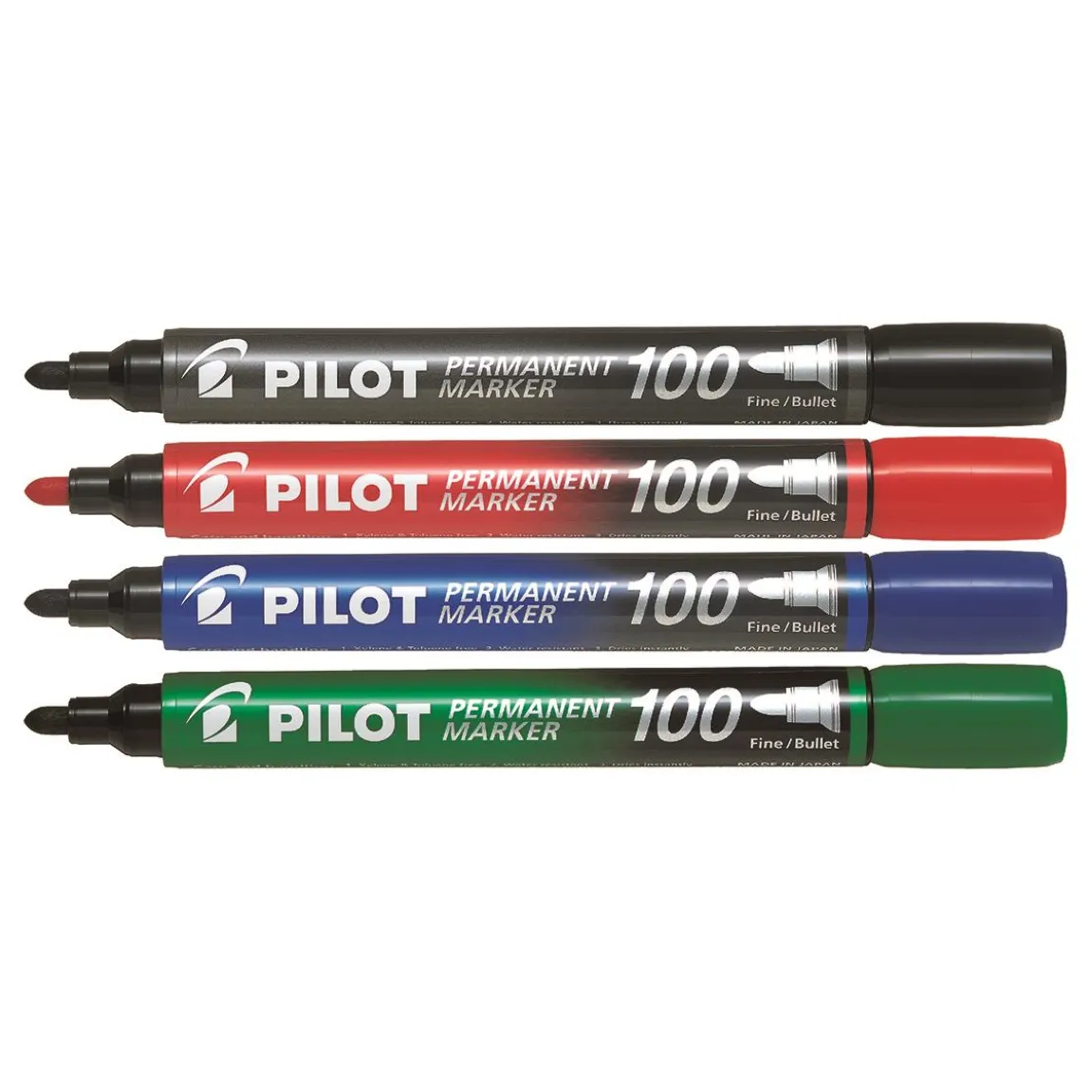 Märkpenna Pilot 100 Rund Permanent Svart 1-4mm