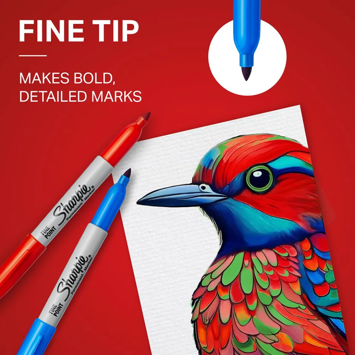 Märkpenna Sharpie Permanent 4 Färger Fine