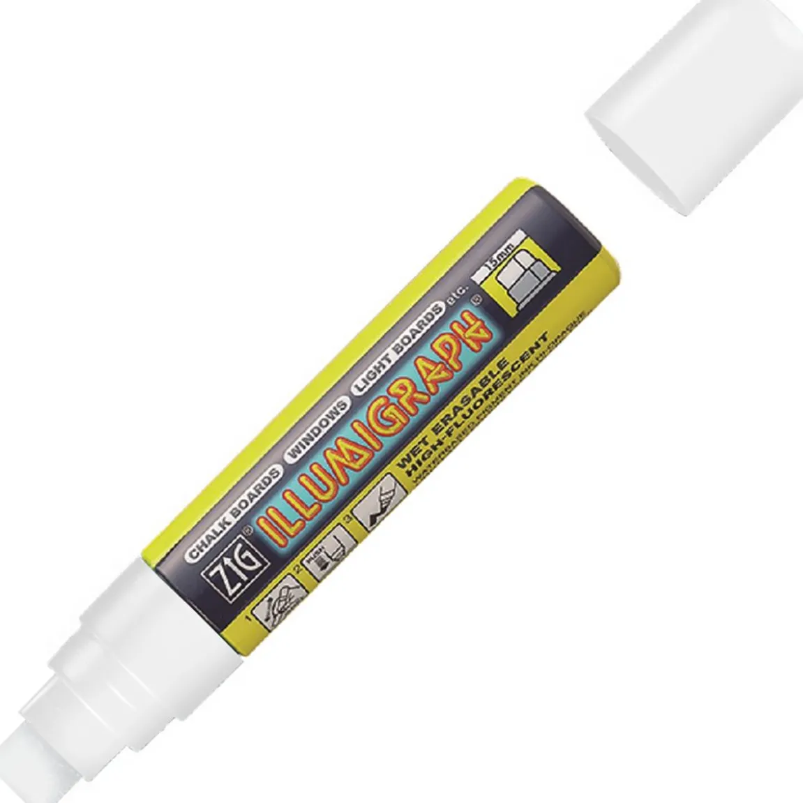 Märkpenna Zig Illumigraph PMA-720 Skuren Neonvit 15mm