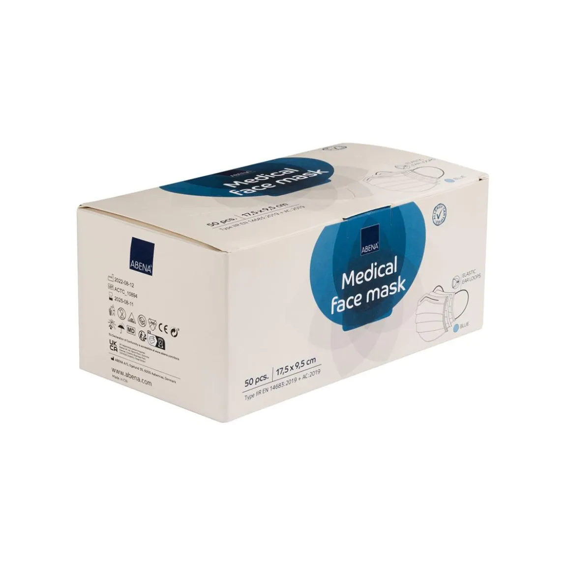 Munskydd Typ IIR CE Öronelastik Blå