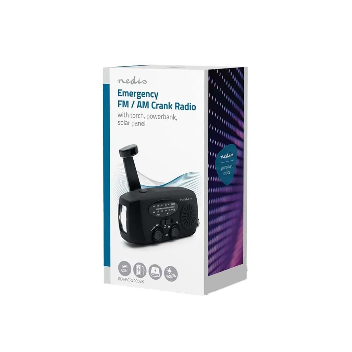 Nödradio Nedis Portabel DAB/FM Svart