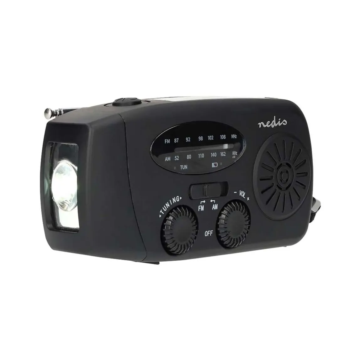 Nödradio Nedis Portabel DAB/FM Svart