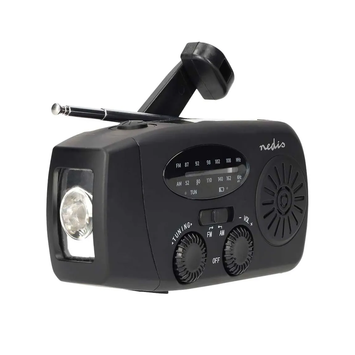 Nödradio Nedis Portabel DAB/FM Svart