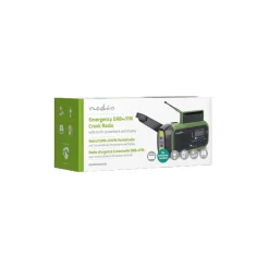 Nödradio Nedis Portabel DAB/FM Svart/Grön