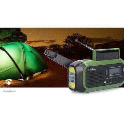 Nödradio Nedis Portabel DAB/FM Svart/Grön