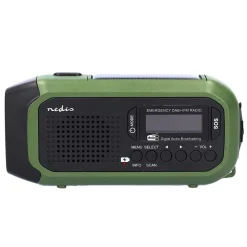 Nödradio Nedis Portabel DAB/FM Svart/Grön