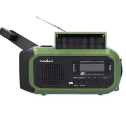 Nödradio Nedis Portabel DAB/FM Svart/Grön