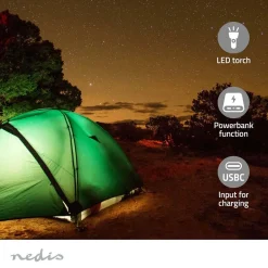 Nödradio Nedis Portabel DAB/FM Svart/Grön