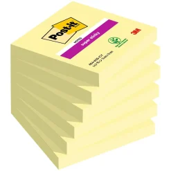 Notisar Post-it Super Sticky Gul 76x76mm 90 Blad