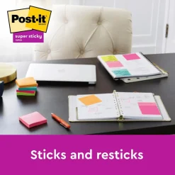 Notisar Post-it Super Sticky Mix Färg 76x76mm