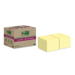 Notisar Post-it Super Sticky Recycled Gul 76x76mm