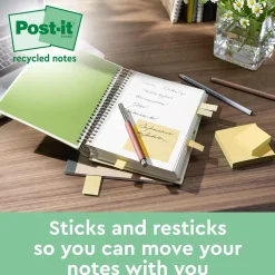 Notisar Post-it Super Sticky Recycled Gul 76x76mm