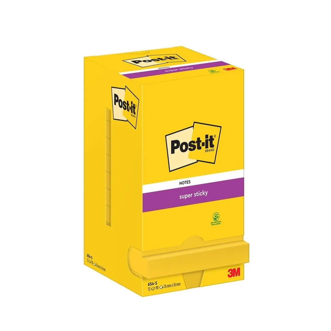 Notisar Post-it Super Sticky Ultragul 76x76mm 90 Blad
