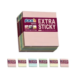 Notisar Stick´n Extra Sticky Pastell 76x76mm 90 Blad