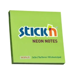 Notisar Stick´n Neon Mix Färg 76x76mm 100 Blad