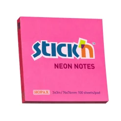 Notisar Stick´n Neon Mix Färg 76x76mm 100 Blad