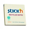 Notisar Stick´n 100% Recycled Gul 76x76mm 100 Blad