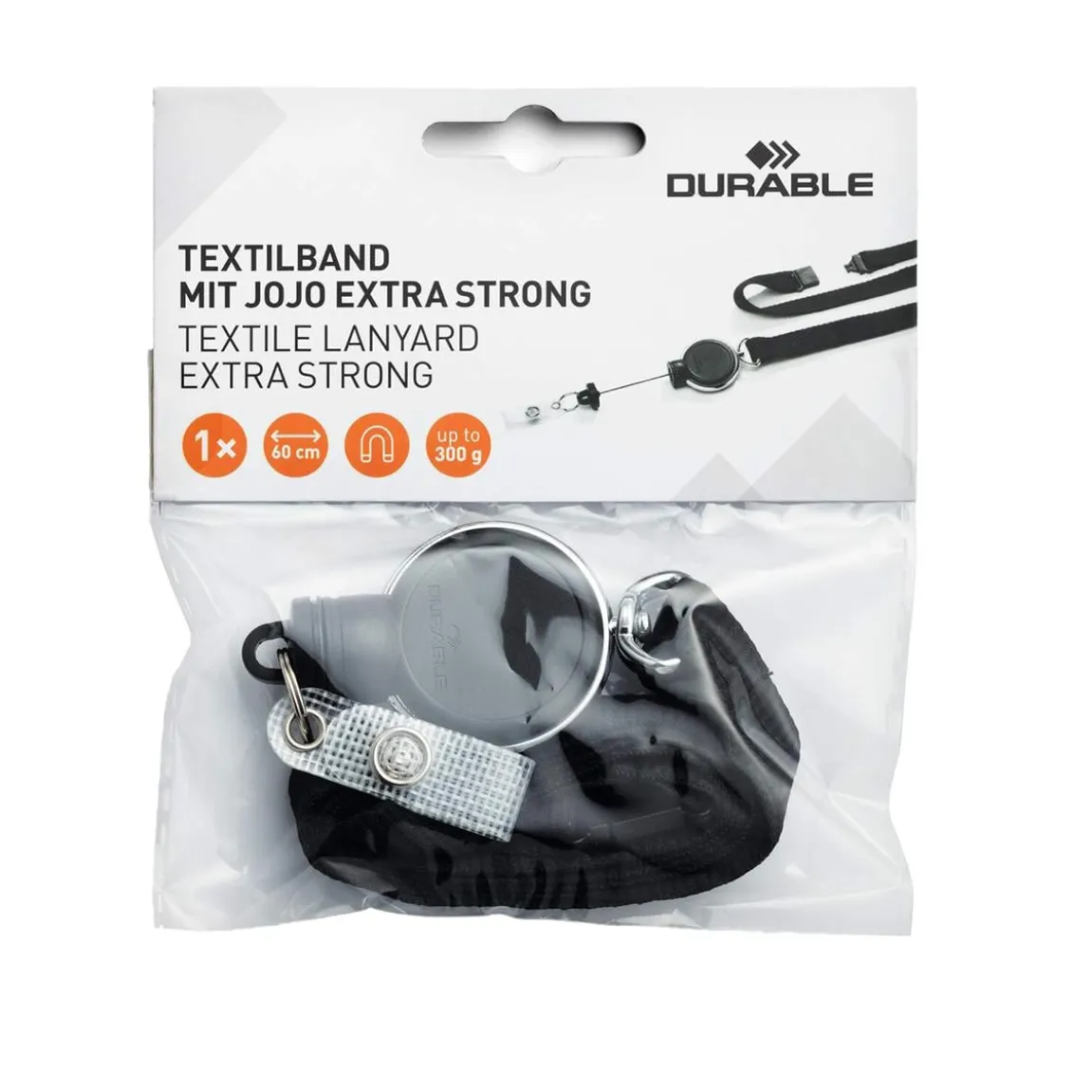 Nyckelband Med Jojo Durable Strong 8330 Svart