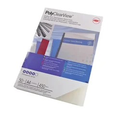 Omslag GBC PolyClearView PP 200mic Frostad A4