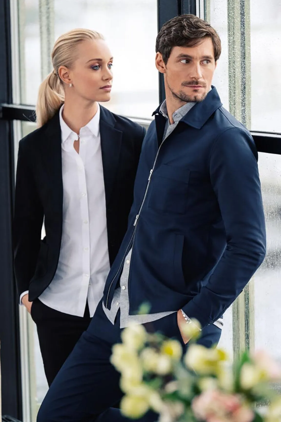 Overshirt J.Harvest & Frost 2962201 Modern Zip Marinblå XS