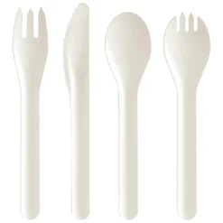 Pappersbestick Duni Pluma Sked/Gaffel Vit 15cm
