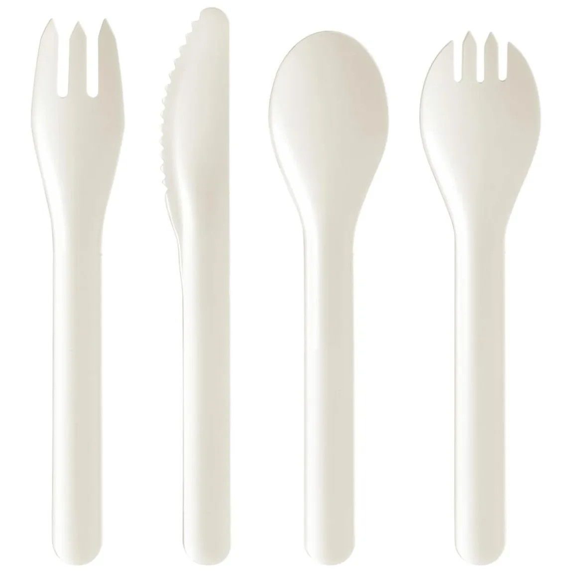 Pappersbestick Duni Pluma Sked/Gaffel Vit 15cm