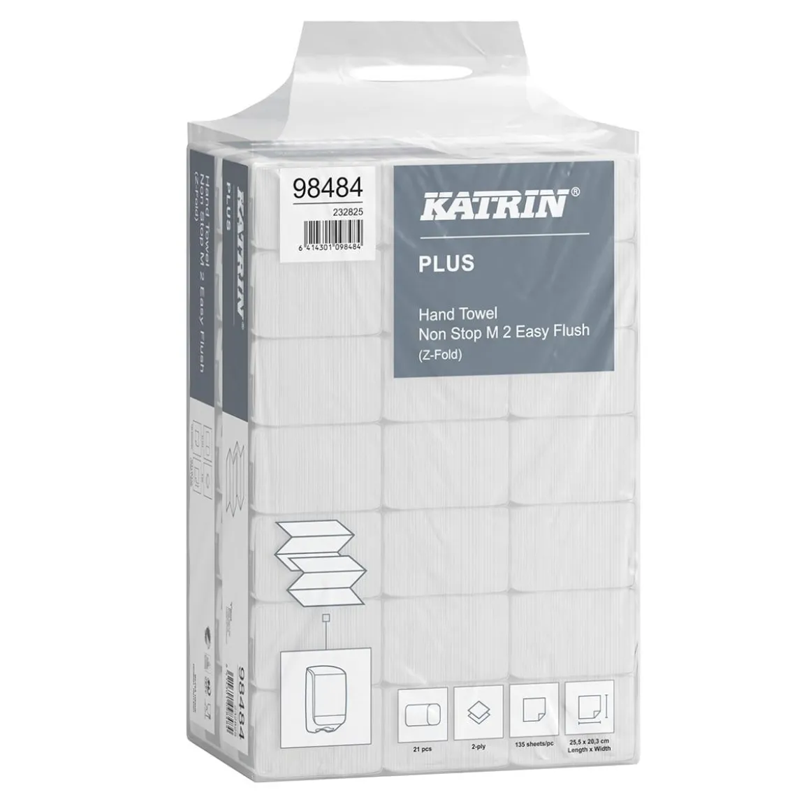 Pappershandduk Katrin M Plus 2-lg Spolbar 203x255mm